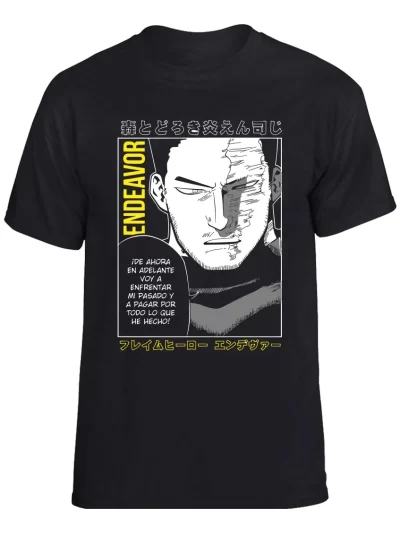 Remera Anime My Hero Academia Enji Todoroki Endeavor