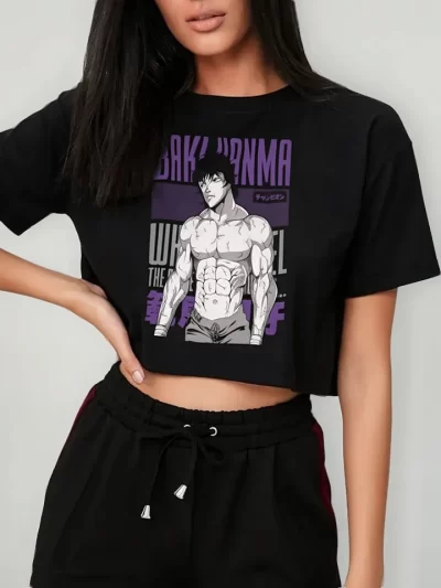 Remera Crop Baki Hanma Son Anime