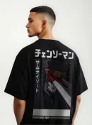 Remera Hombre Katana Man Chainsaw Man Oversize Fit