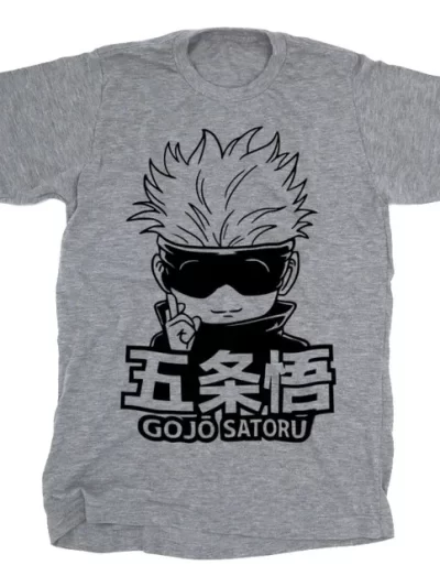 Remera Blanca Gojo Satoru Chibi One