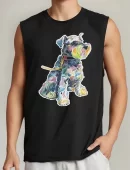 Remera De Schnauzer Arcoiris Acuarela Multicolor