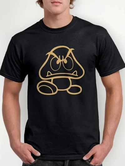 Remera Goomba Mario Bros Gamer Juego Adulto Dama O Niño