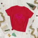 Remera Corazón Estilógrafo Rosa Corazon Trazado Heart Amor