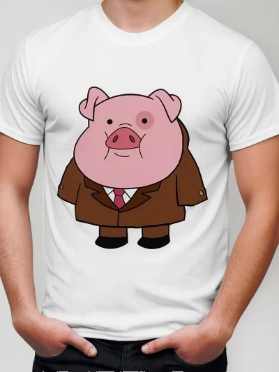 Remera Caricatura Serie Gravity Falls Pato Cerdito