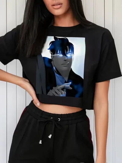 Remera Crop Chinwoo Solo Leveling Subarashi