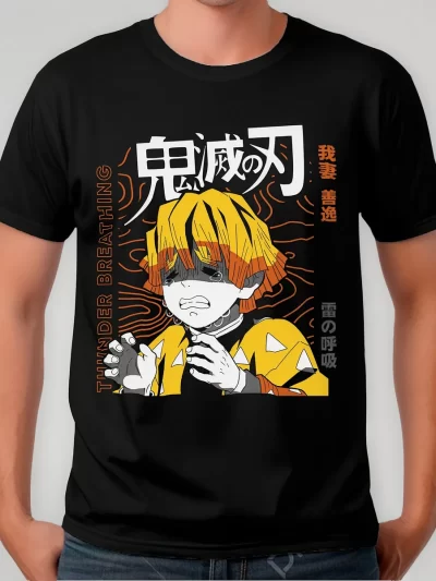 Remera Anime Demon Slayer Zenitsu Agatsuma