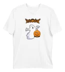 Remera Fiestas De Halloween Fantasma Con Calabaza Octubr
