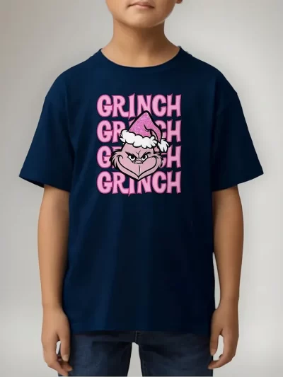 Remera Niño The Grinch Navidad Algodón Premium