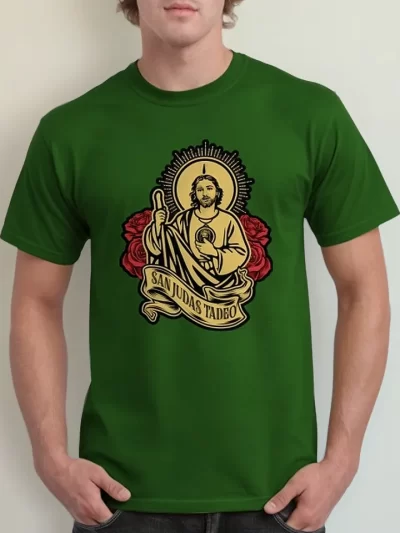 Remera San Judas Tadeo Gracias San Juditas Verde
