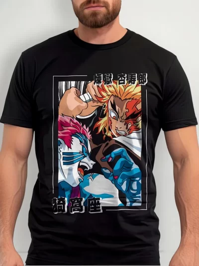 Remera Rengoku Vs Akaza Kimetsu