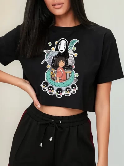 Remera Crop Chihiro Old Anime Post