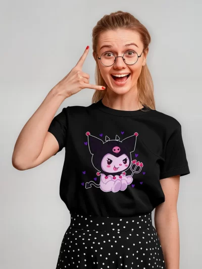 Remera Figura Kuromi Hello Kitty Anime Cute Ropa Aesthetic