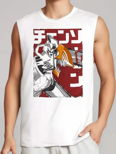 Remera De Chainsaw Man Denji Anime Aki