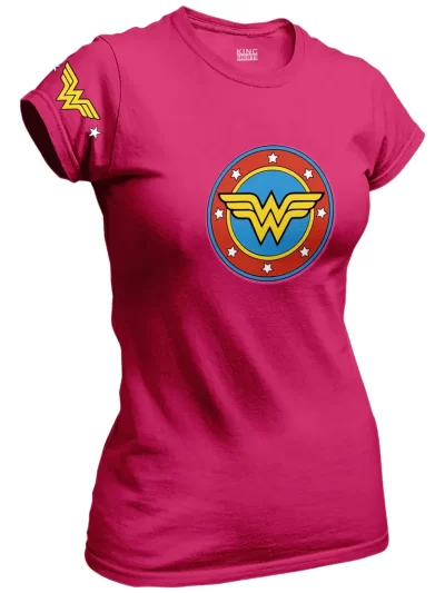 Remera Wonder Woman Mujer Maravilla Corte Dama Escudo
