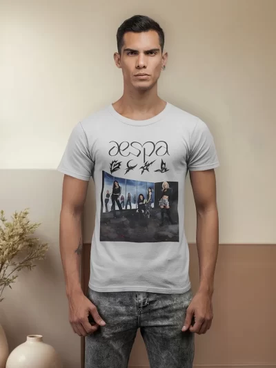 Camiseta Blanca Kawai Kpop Aespa Integrantes My World
