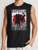 Remera De Catzilla Grr Gato Dominante Feliz
