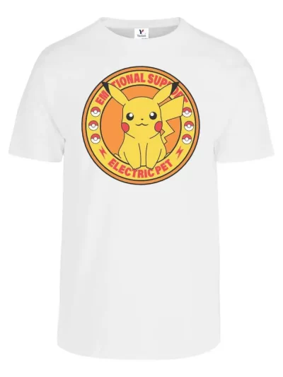 Remera Pikachu Mascota Apoyo Emocional Hombre Mujer