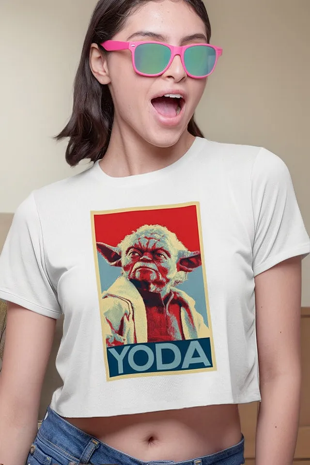 Remera Crop Maestro Verde De La Fuerza