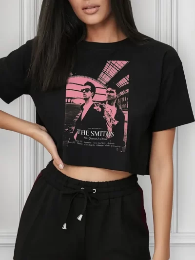 Remera Crop Smiths Indie Estilo 80S Alternativo Death