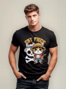 Remera Cat Piece Gatitos Colaboracion One Piece