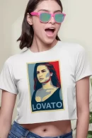 Remera Crop Demi Lovato Sing Post