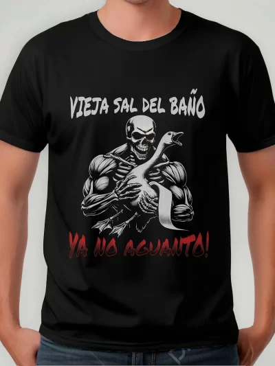 Remera Calaca Chidas Vieja Sal Del Baño Ya No Aguant