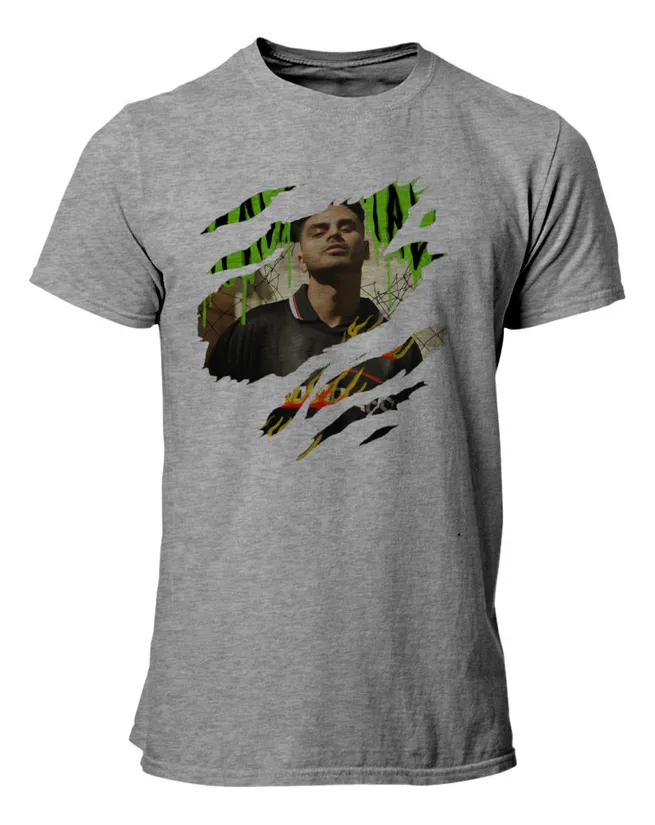 Remera Blanca Alvaro Diaz Mala Flame