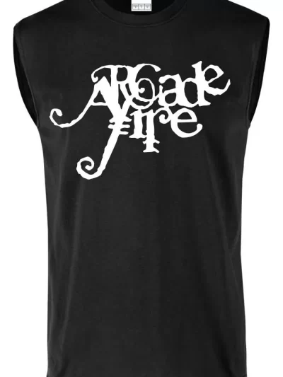 Remera Sin Manga Arcade Fire Logo Rock