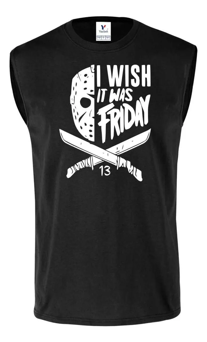 Remera Sin Manga Deseo Que Sea Viernes Jason Halloween