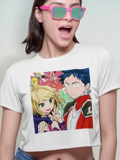 Remera Crop Koi Wa Sekai Seifuku Anime