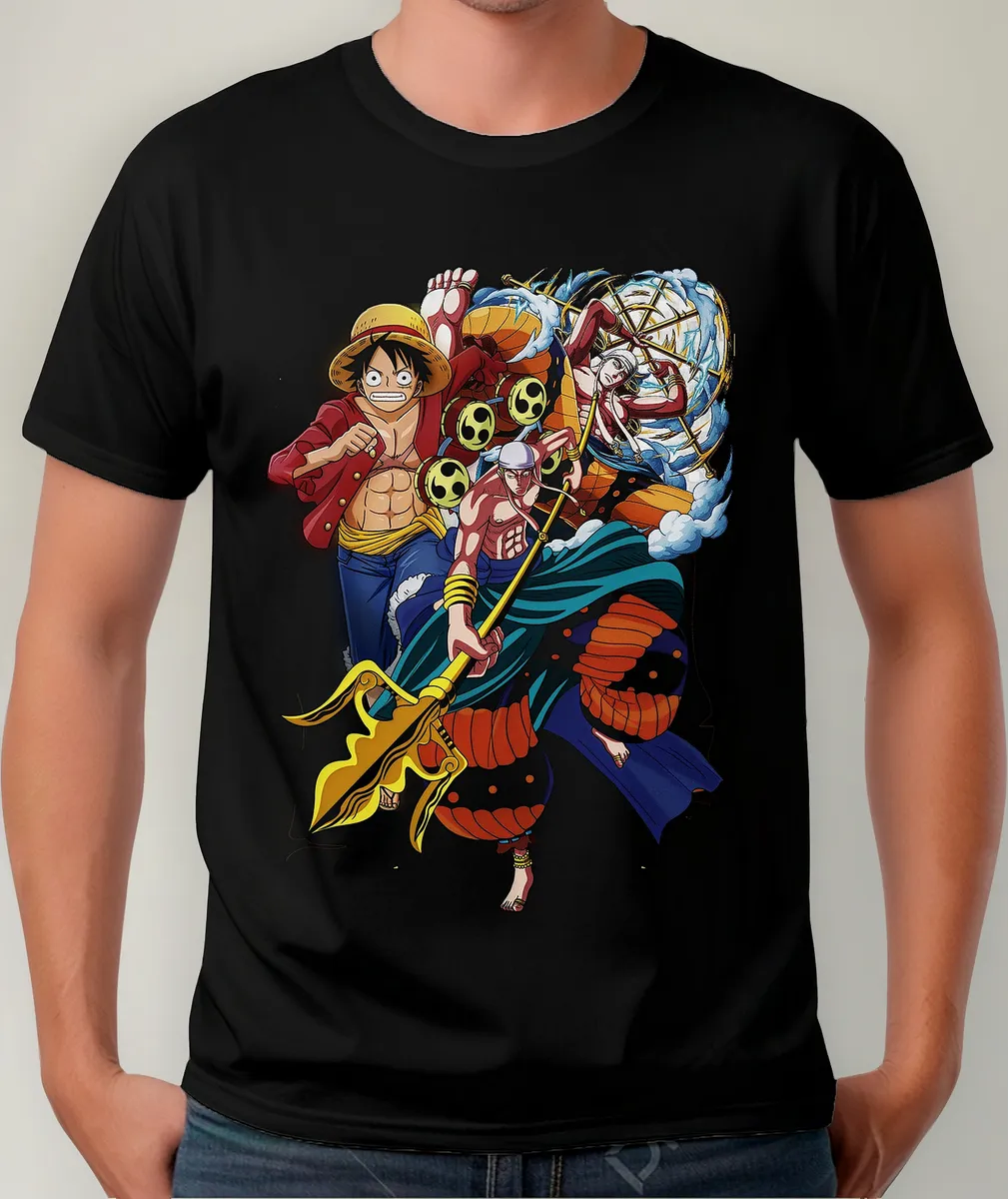 Remera Anime One Piece Luffy Enel
