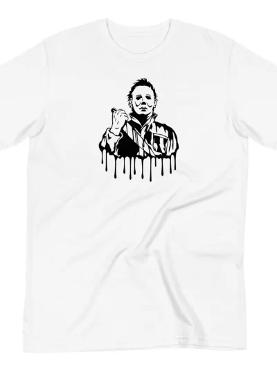 Remera Halloween Michael Myers Estilo Pintura Derretida