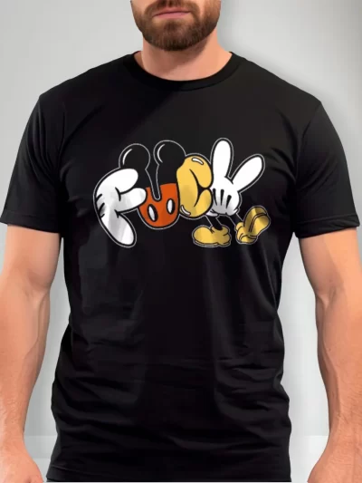 Remera Mickey F Uck Letras