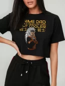 Remera Crop Anime Papa Cool 3E