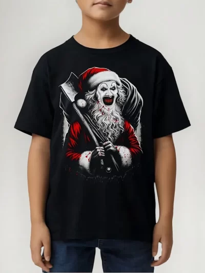 Remera Niño Terrifier Navidad Algodón Premium