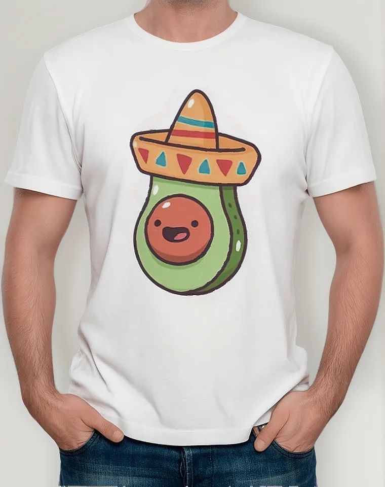 Remera Aguacate Tierno Kawaii