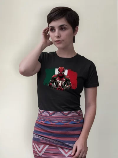 Remera Viva Mexico Estampado Septiembre Spiderman
