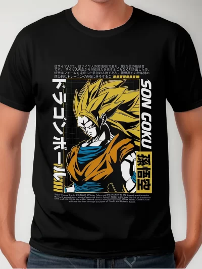 Remera Anime Dragon Ball Goku Super Saiyan Tres