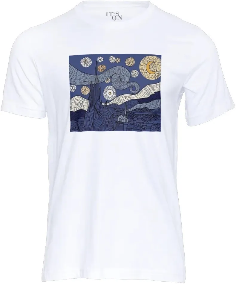 Remera Dibujo La Noche Estrellada Van Gogh Aesthetic
