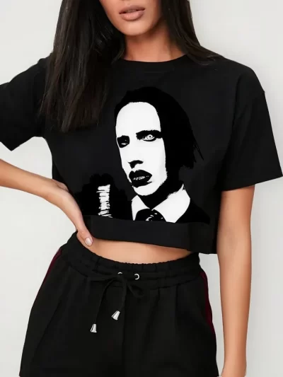 Remera Crop Marilyn Manson Truth Hurts Hy Metal
