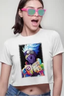Remera Crop Kakashi Poster Color Pop
