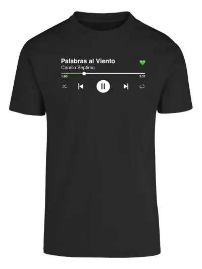 Remera Musical Camilo Séptimo Palabras Al Viento