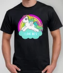 Remera Unicornio I Love Unicorn Ochentas
