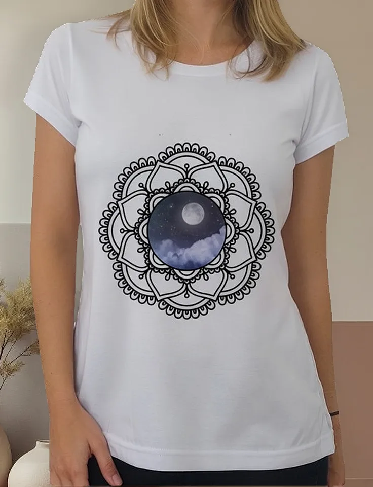 Remera Camiseta Evolución Del Universo Mandala Nocturno
