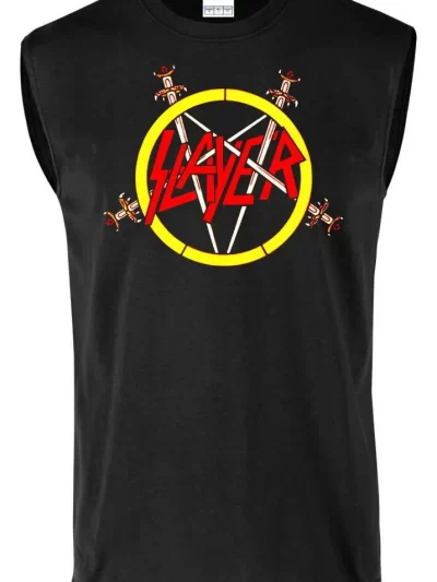 Remera Sin Manga Slayer Thrash Metal Logo