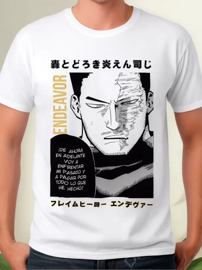 Remera Anime My Hero Academia Endeavor