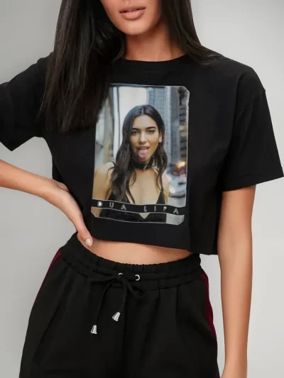 Remera Crop 6Dua Lipa City Pic