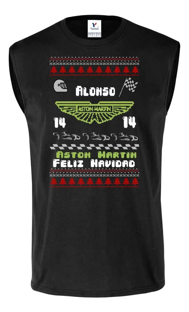 Remera Sin Manga Fernando Alonso Ugly Feliz Navidad