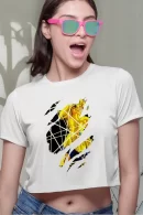 Remera Crop Anime Caballeros Leo Relampago De Voltaje