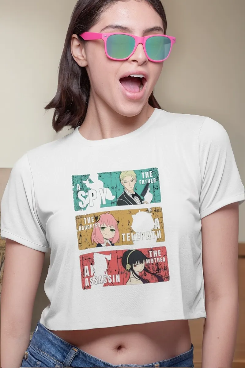 Remera Crop Spy X Family Loid Yor Y Anya Anime
